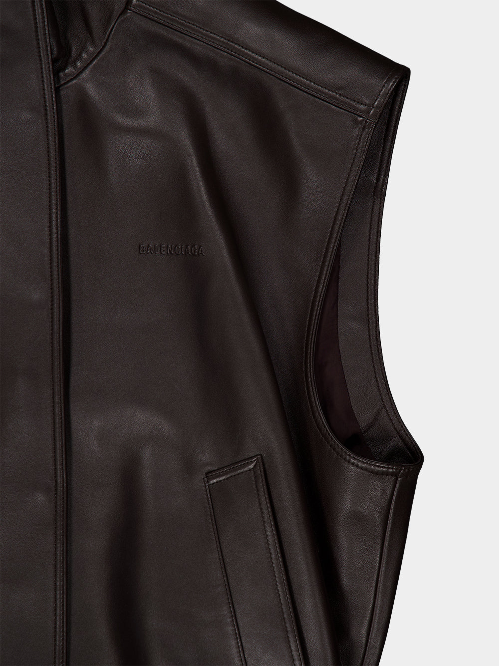 Moka Sleeveless Lambskin Blouson - Image 5