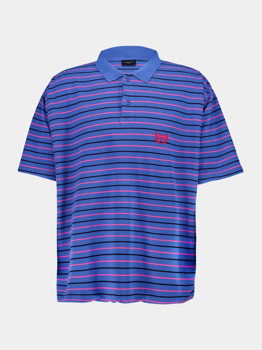 Blue Laurel Classic Pique Stripes Polo Shirt - Image 5