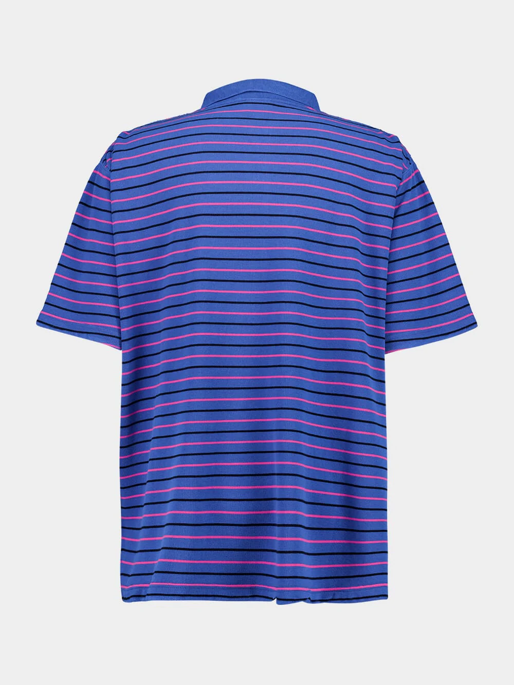 Blue Laurel Classic Pique Stripes Polo Shirt - Image 6