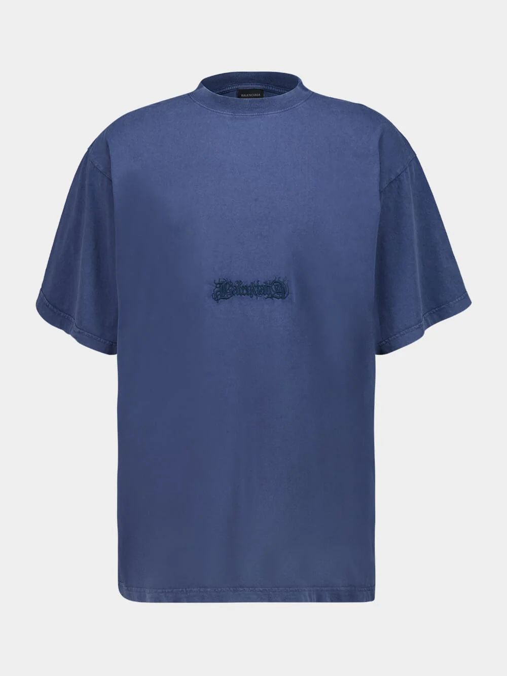 Blue Twisted Cotton T-Shirt