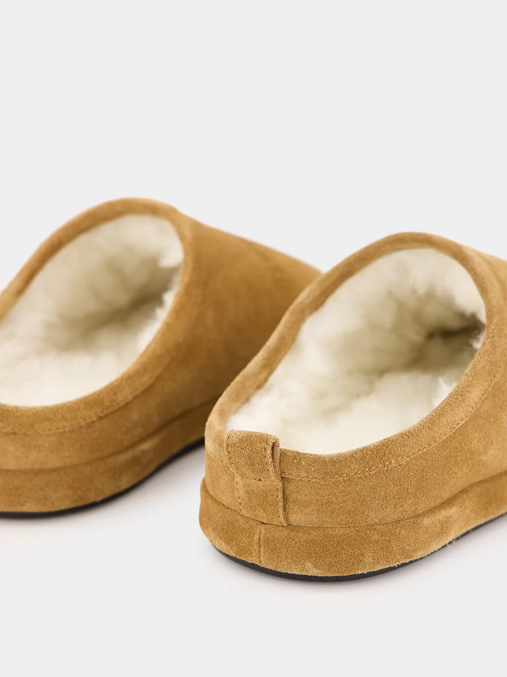 Brown Alaska Suede Shearling Slippers - Image 6