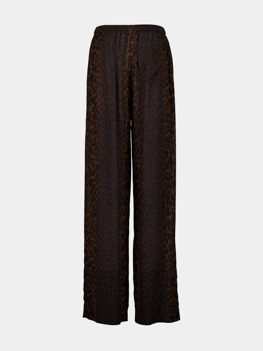 Brown Leopard Silk Pyjama Pants - Image 6