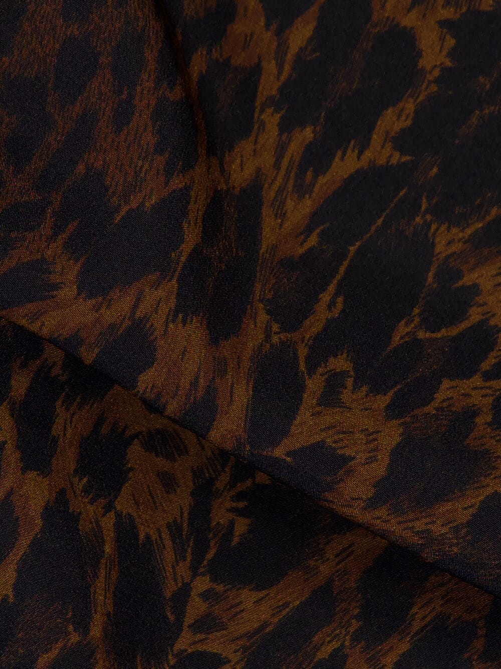 Brown Leopard Silk Pyjama Shirt - Image 4