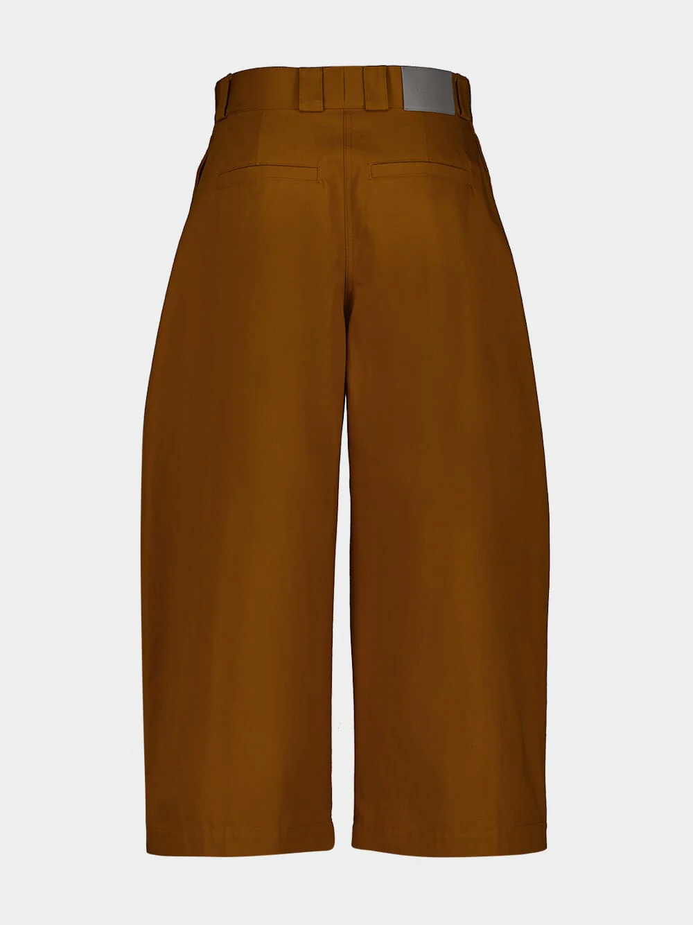 Camel Cotton Bermuda Wide-Leg Pants - Image 2
