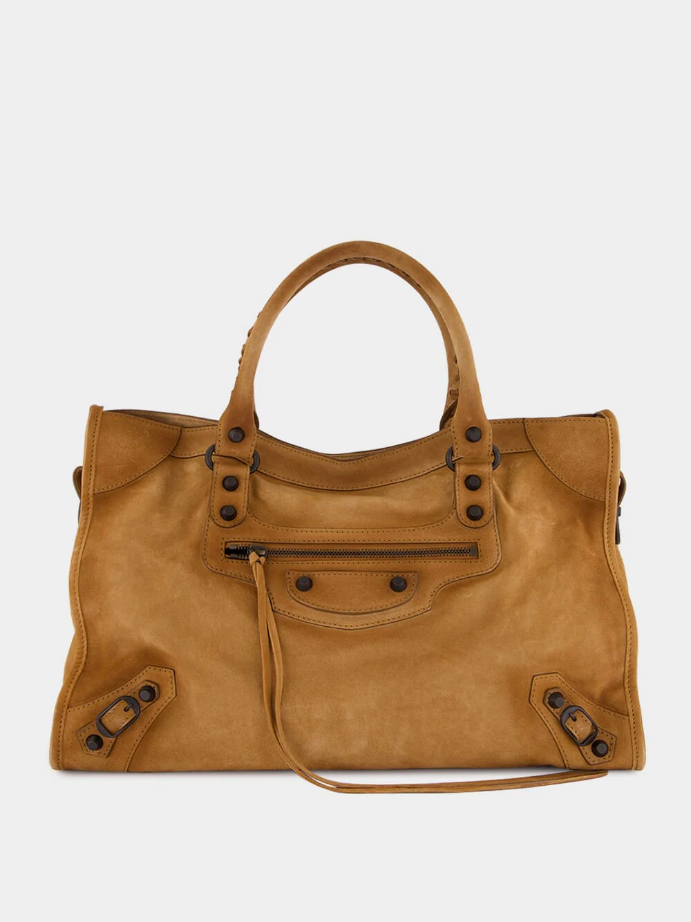 Camel Suede Le City Medium Bag