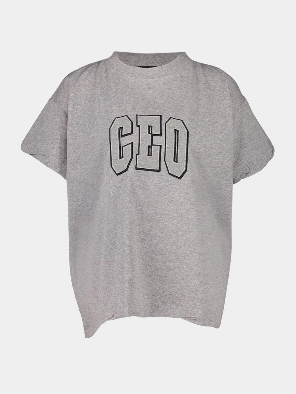 CEO Logo Boxy T-Shirt in Heather Grey