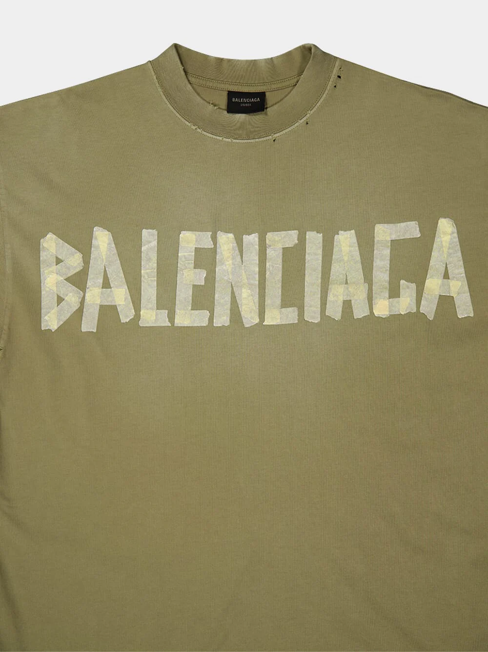 Army Green Tape Logo T-Shirt - Image 3