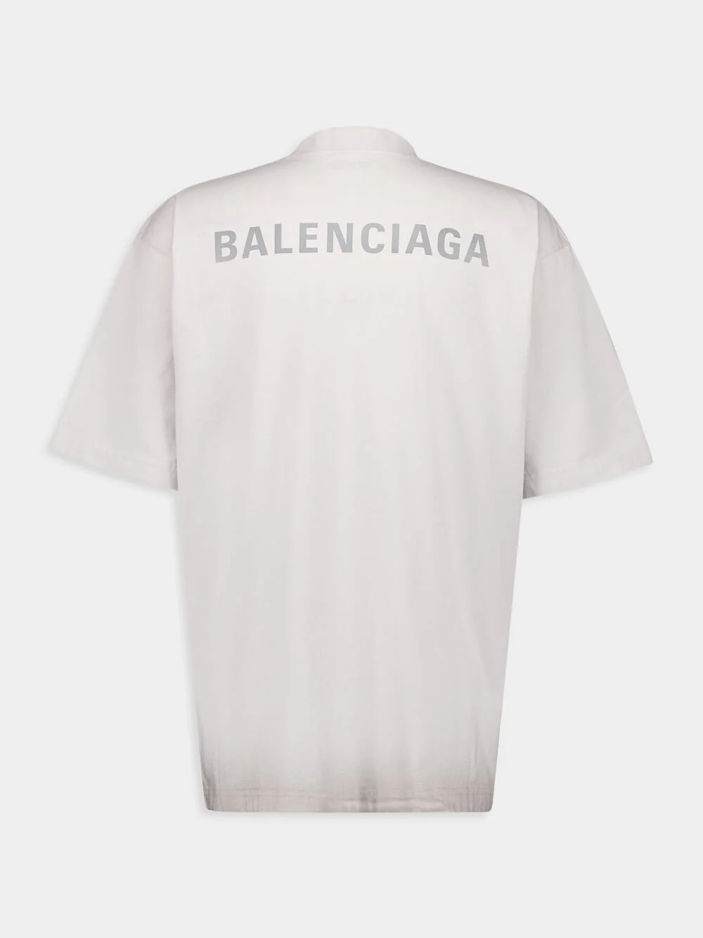 Chalk White Reflective-Logo Cotton T-Shirt - Image 2
