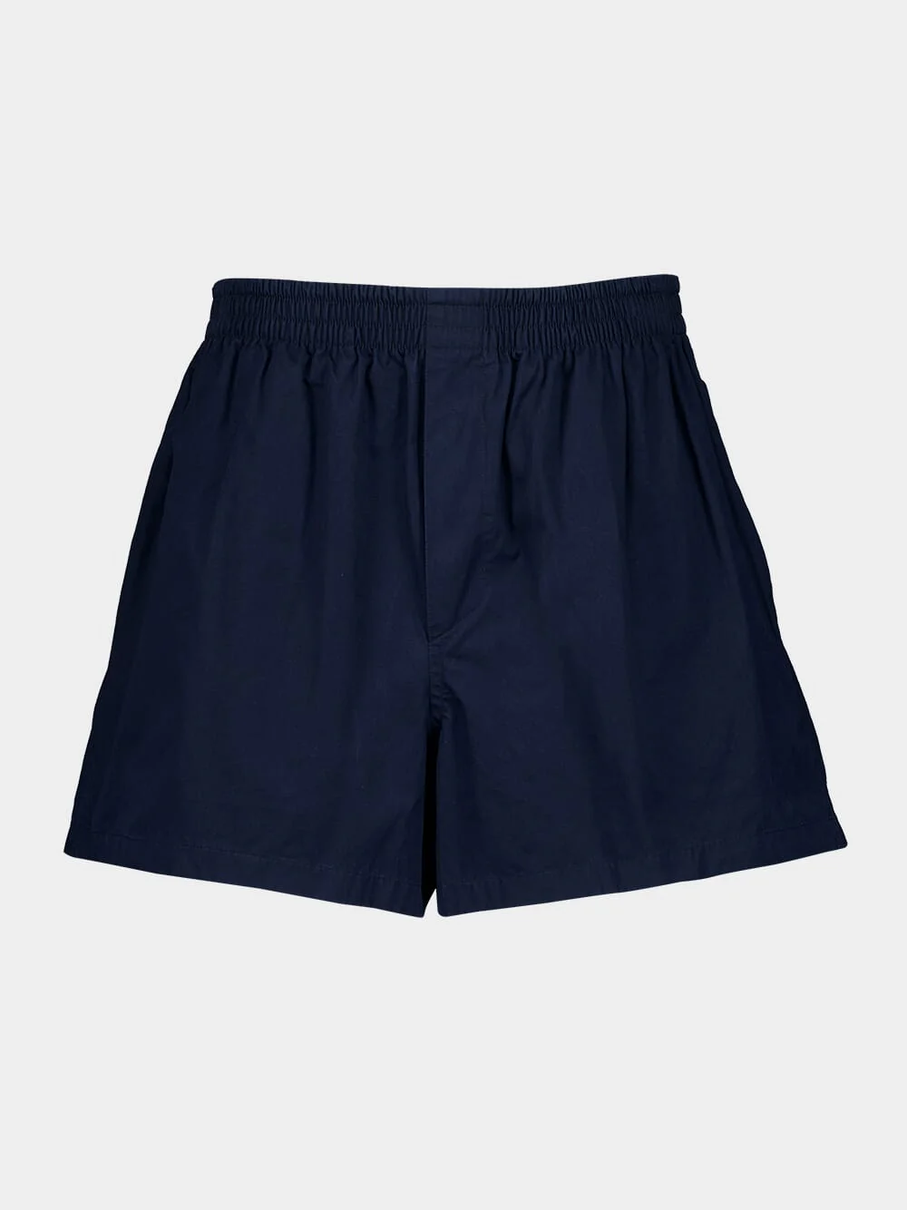 Dark Blue Cotton Poplin Boxer Shorts