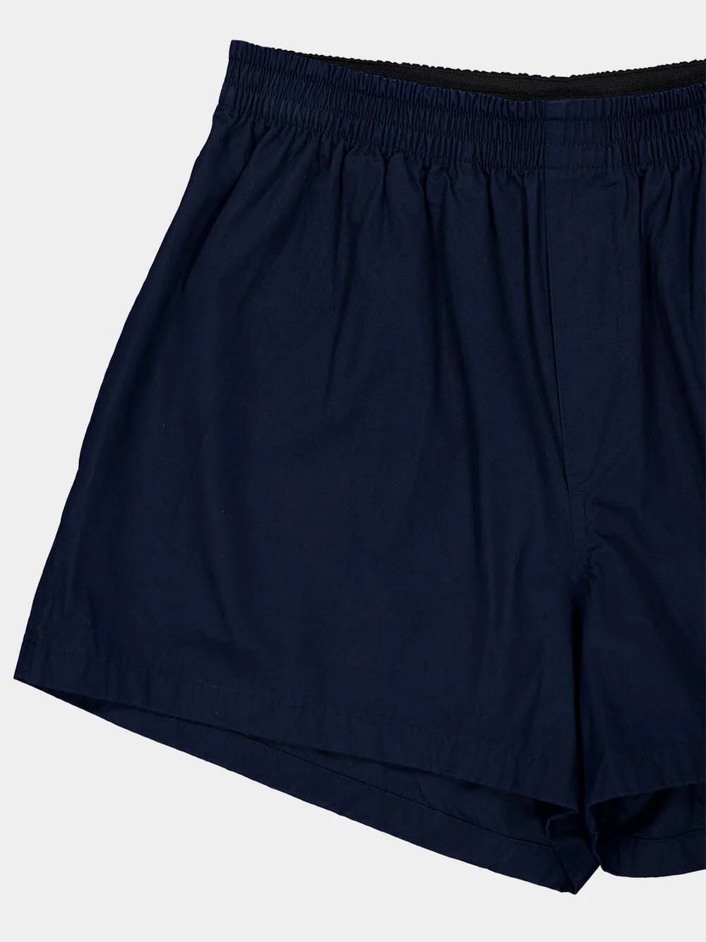Dark Blue Cotton Poplin Boxer Shorts - Image 3