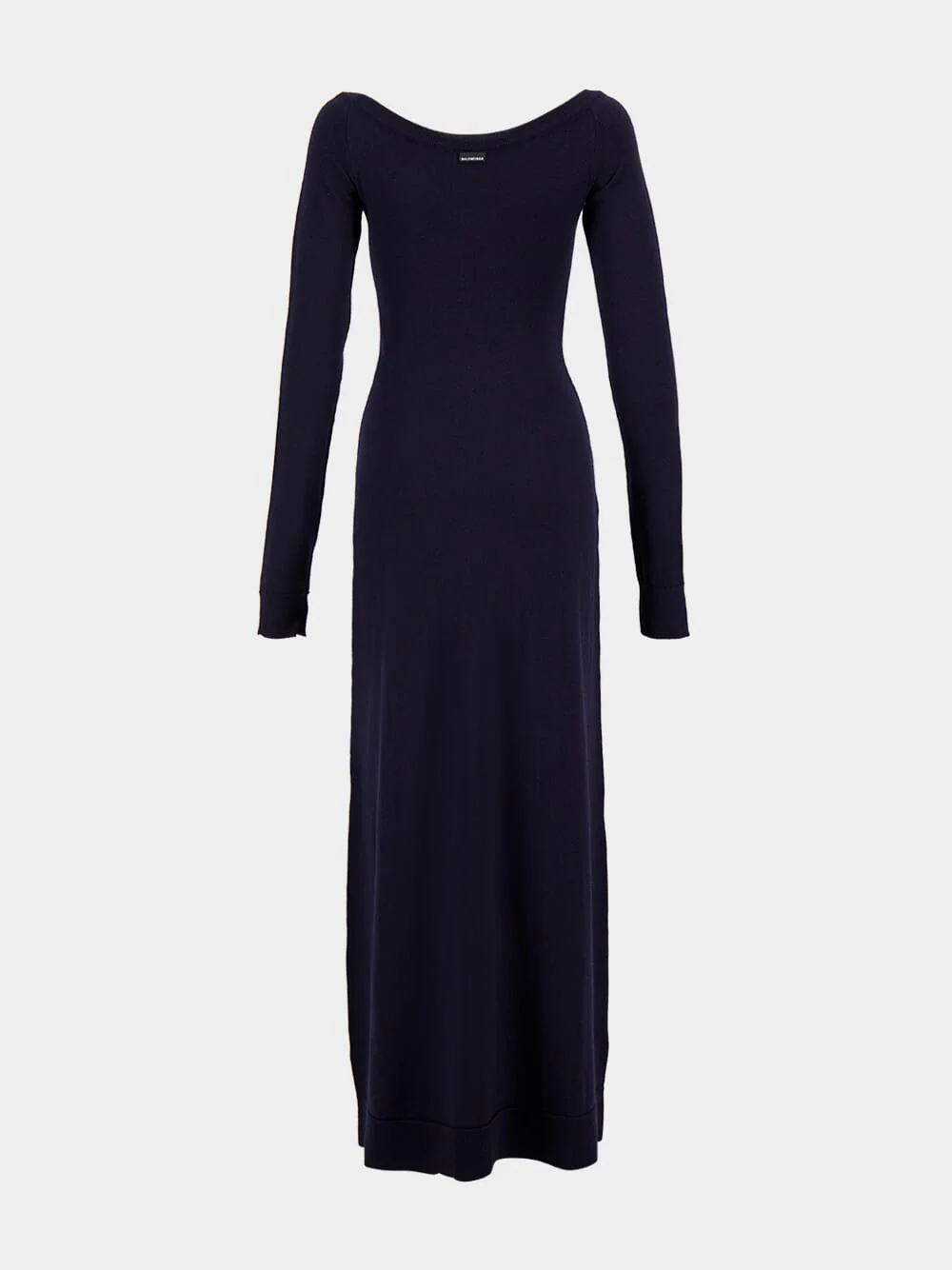Dark Blue Off Shoulder V-Neck Dress - Image 2