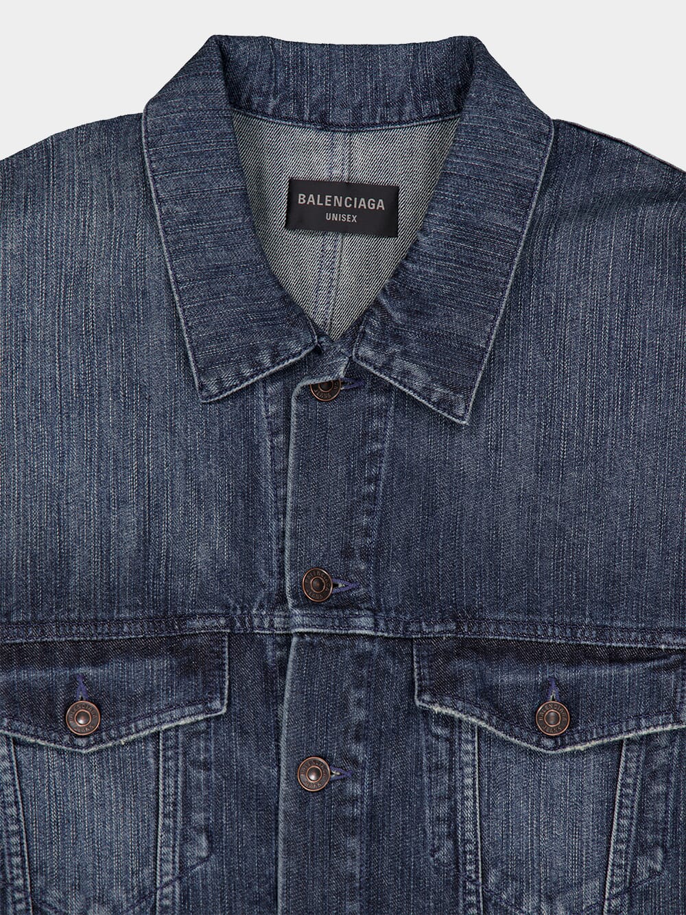 Italian Indigo Ring Denim Deconstructed Jacket - Image 5