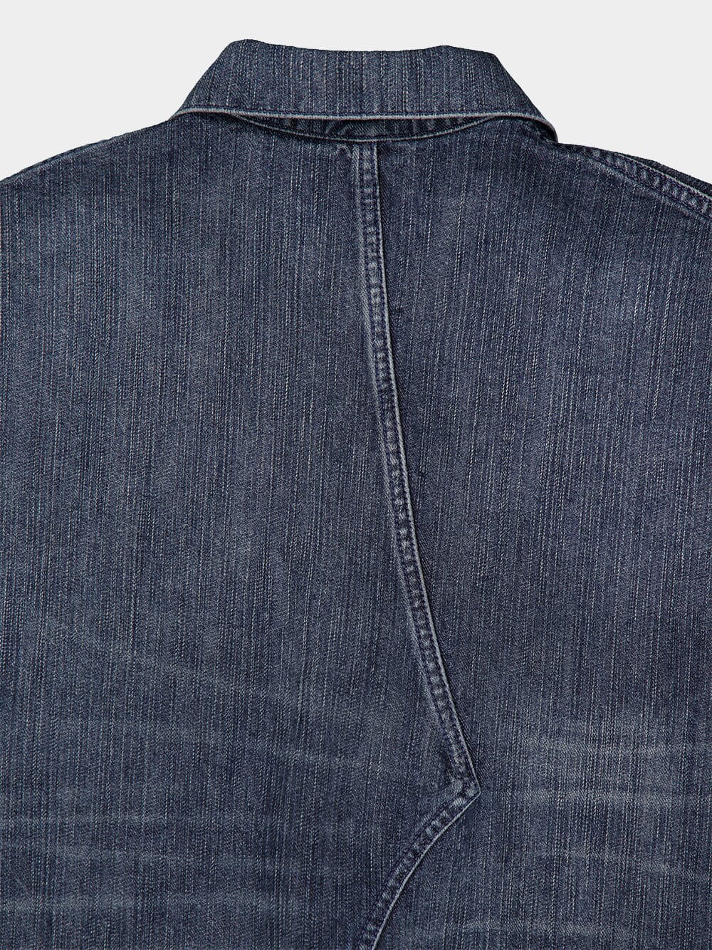 Italian Indigo Ring Denim Deconstructed Jacket - Image 7