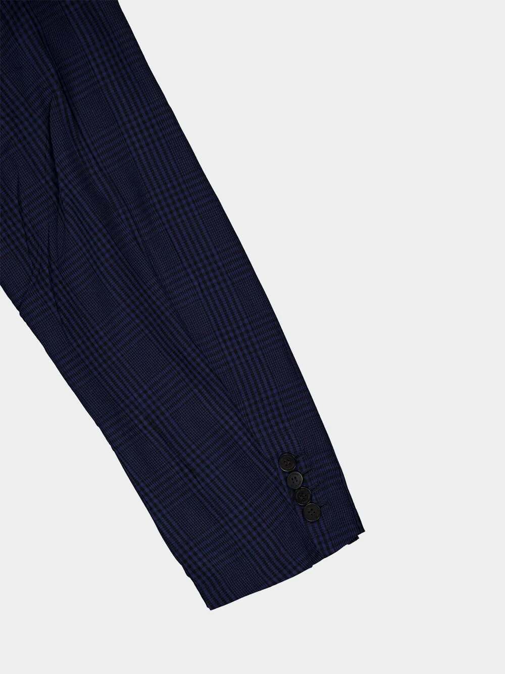 Navy Blue Fluid Double-Breasted Coat - Image 8