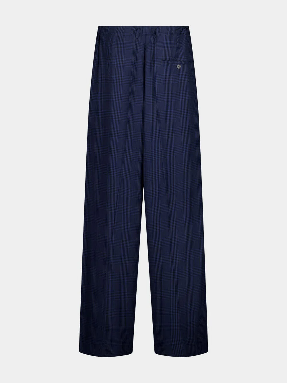 Navy Blue Fluid Tailored Pants - Image 2