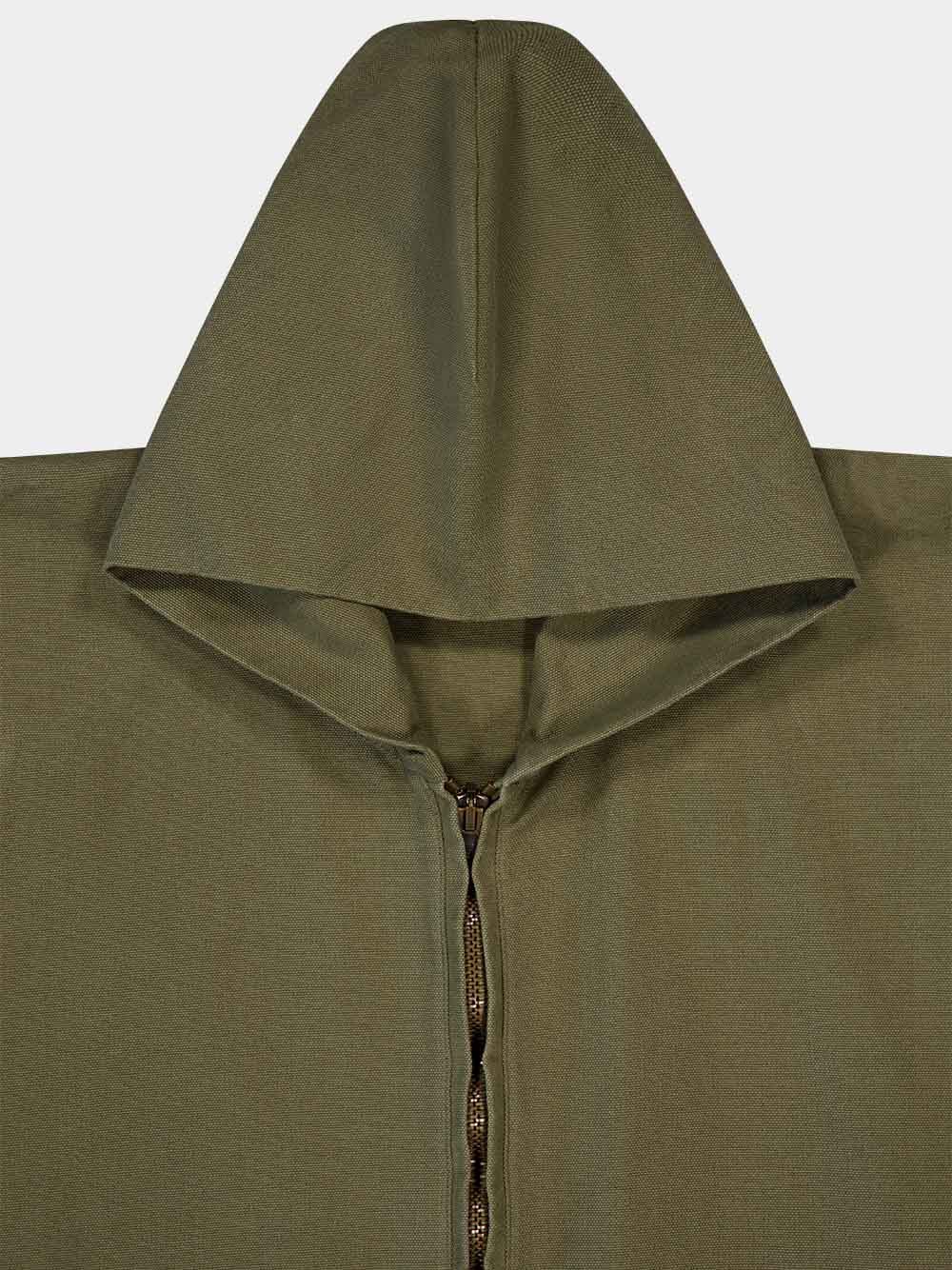 Olive Green Hooded Zip-Up Jacket - Image 10