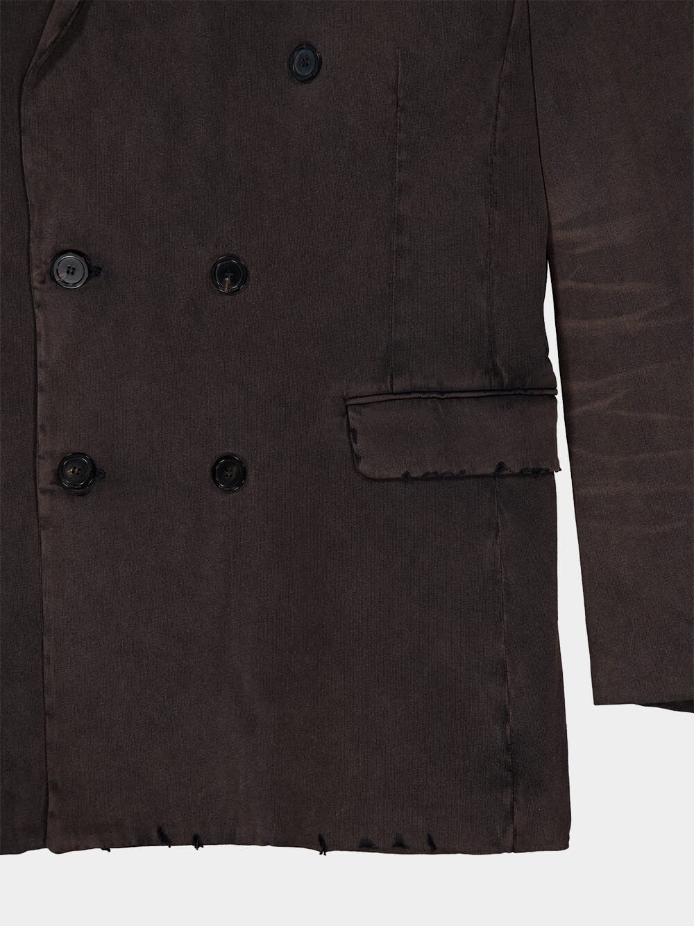 Slim Worn-Out Double-Breasted Jacket - Image 4