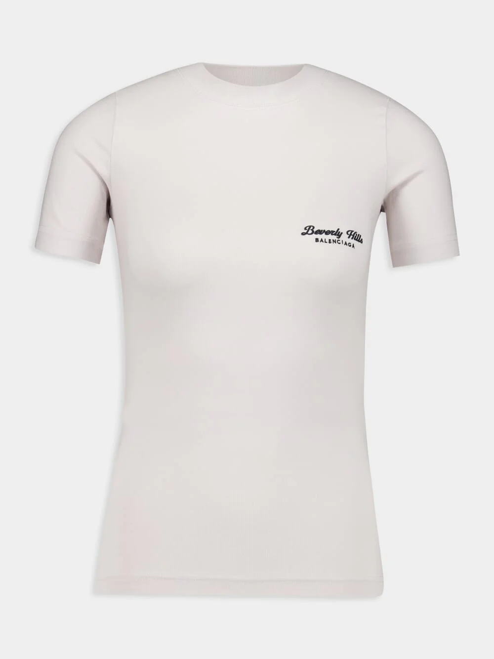 White Beverly Hills Fitted T-Shirt