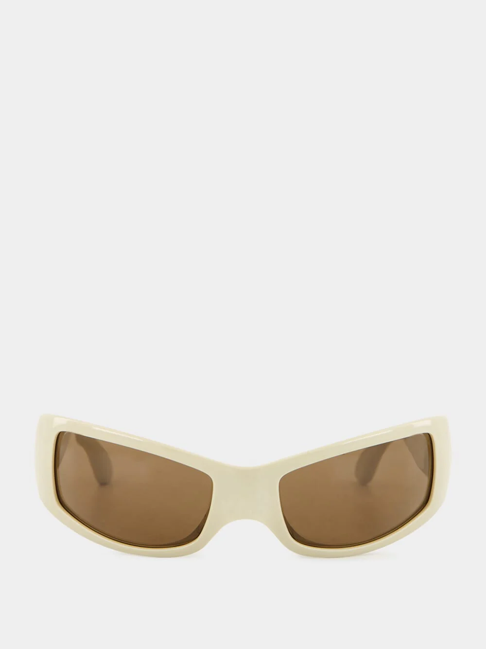 Cream Raven Cat Rectangular Sunglasses