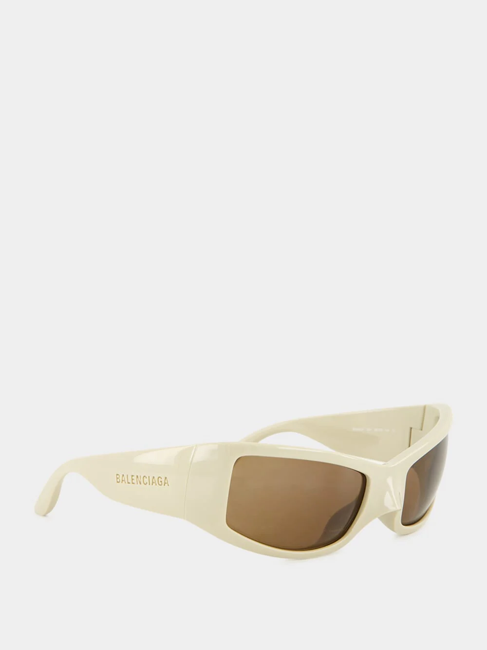 Cream Raven Cat Rectangular Sunglasses - Image 2
