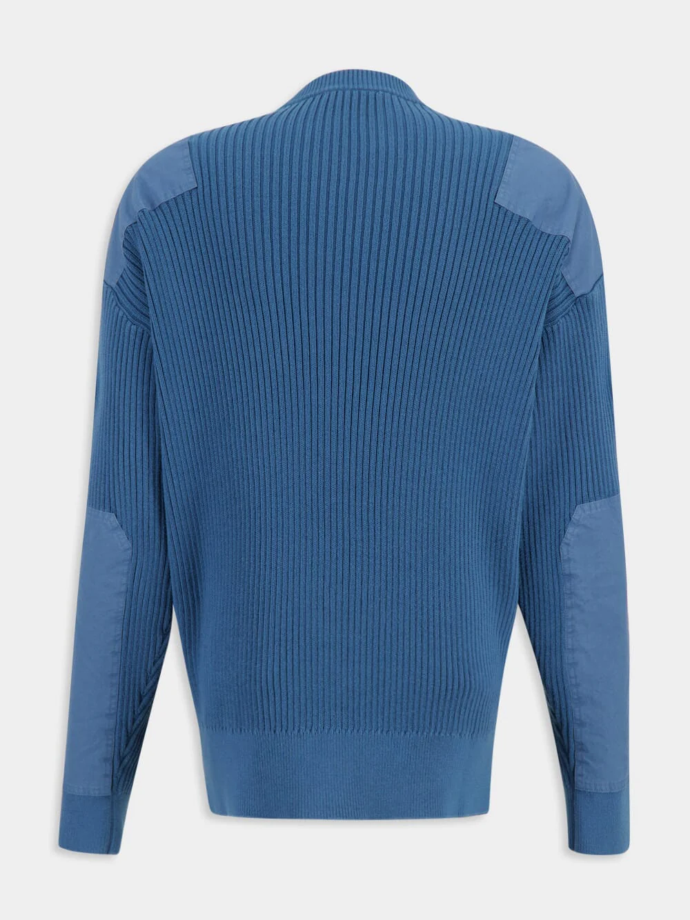 Dark Blue Military Cotton Sweater - Image 2