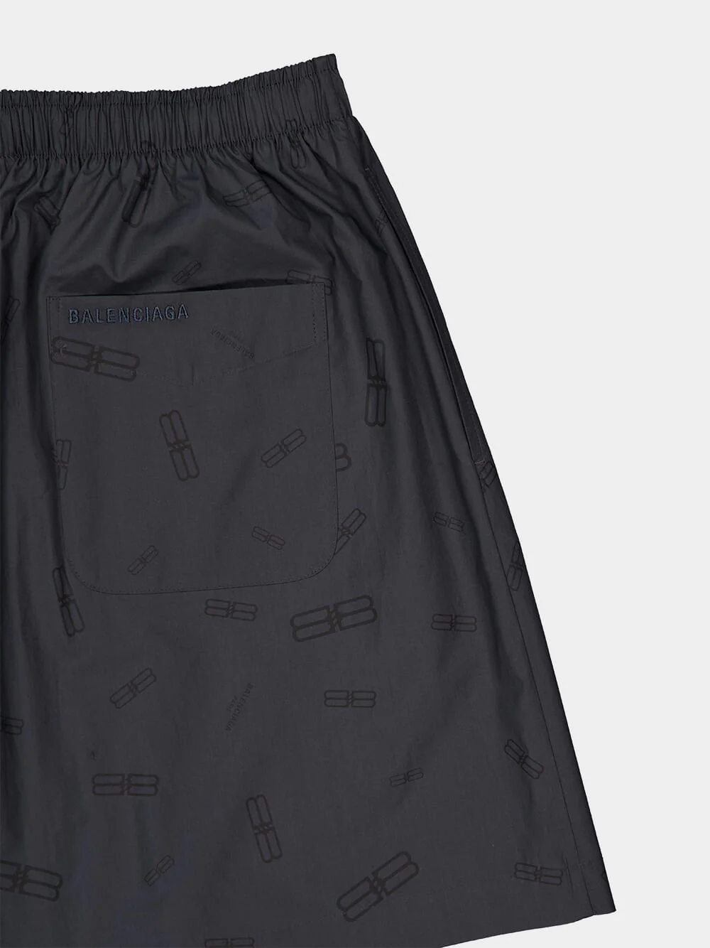 Dark Grey Cotton Pyjama Shorts - Image 4