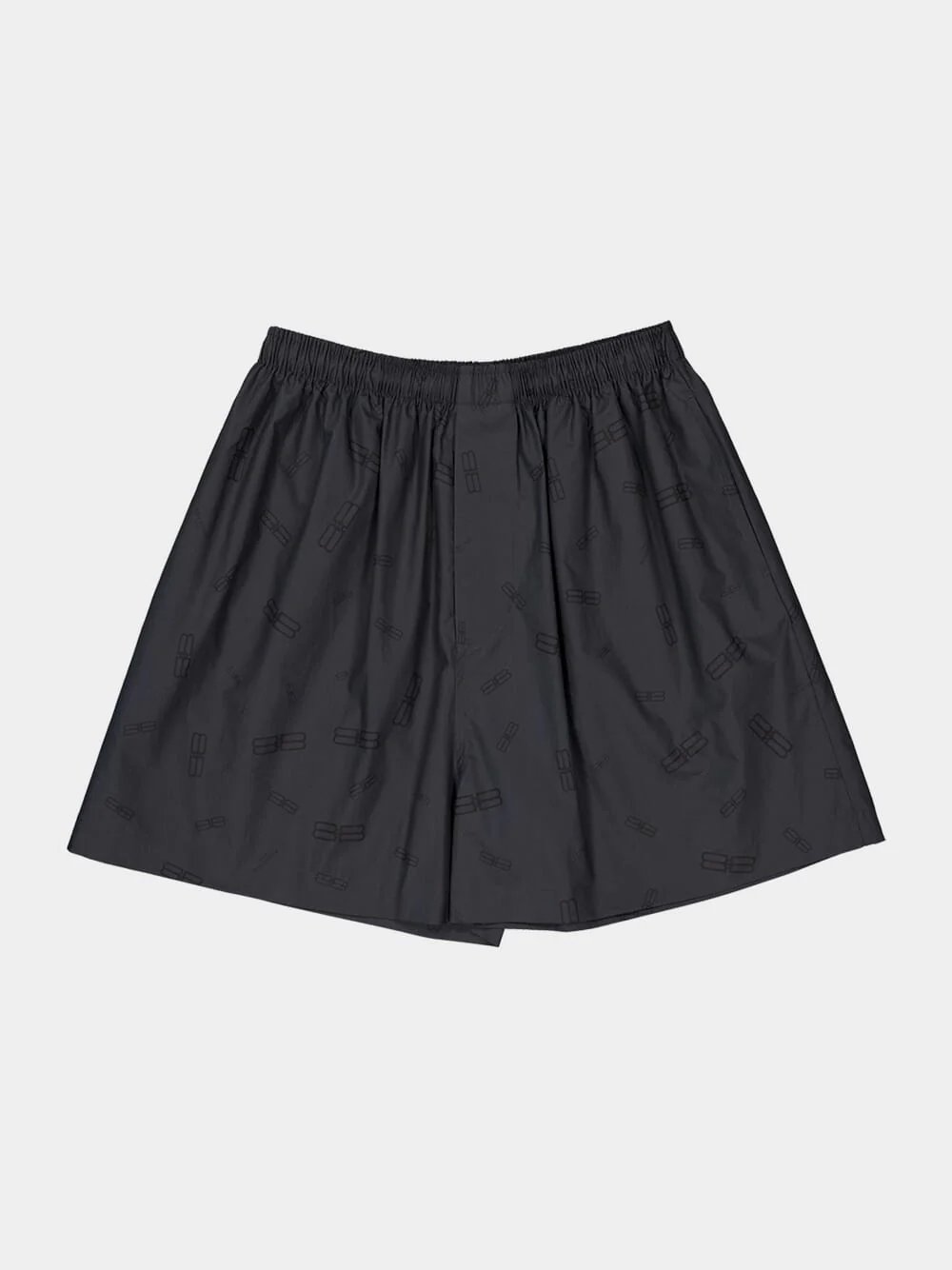 Dark Grey Cotton Pyjama Shorts - Image 5