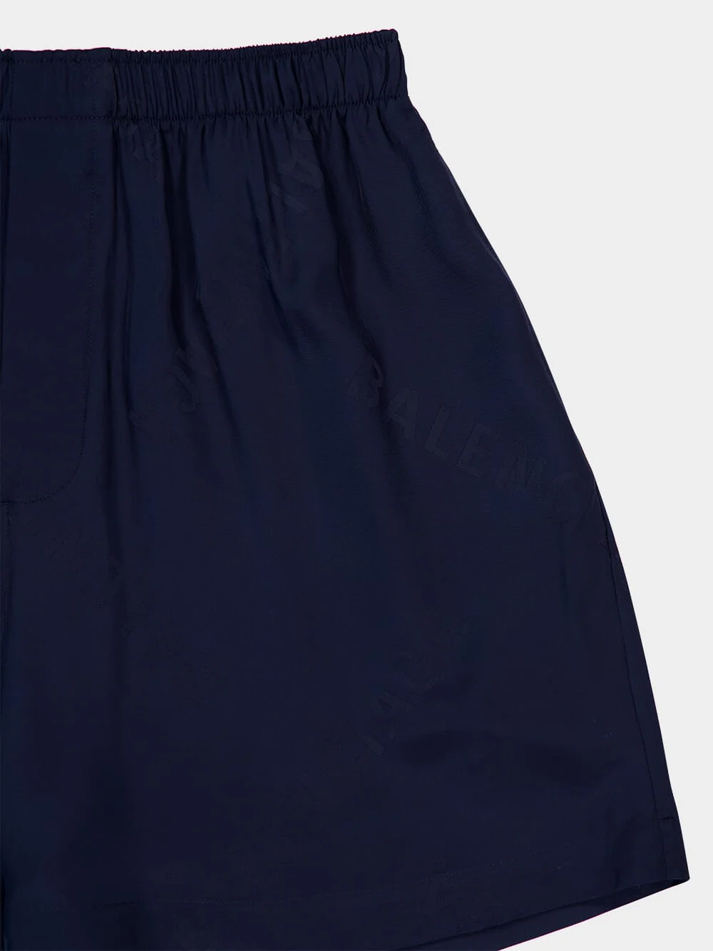 Dark Navy Fluid Logo Jacquard Pyjama Shorts - Image 3
