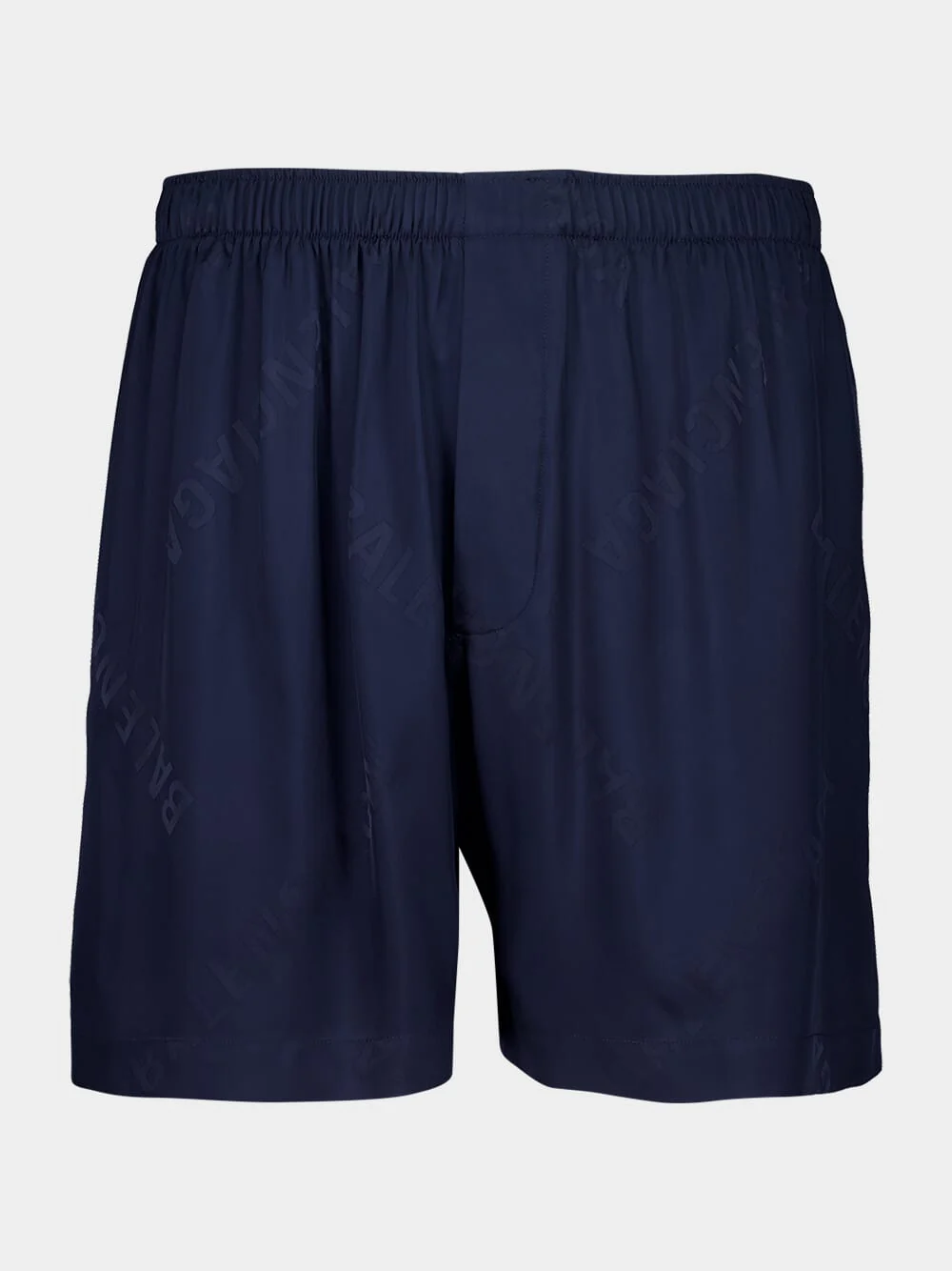 Dark Navy Fluid Logo Jacquard Pyjama Shorts - Image 4