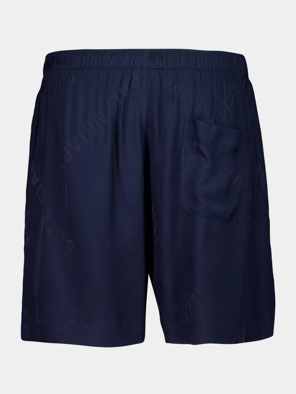 Dark Navy Fluid Logo Jacquard Pyjama Shorts - Image 5