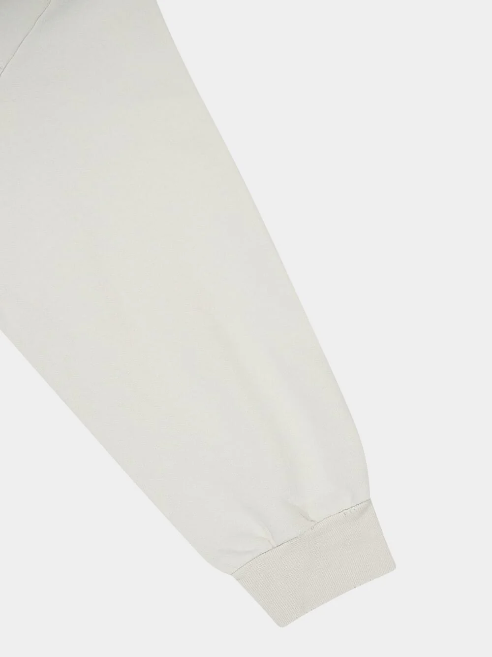 Dirty White Zip-Up Sweatshirt with Blue Logo - Image 6