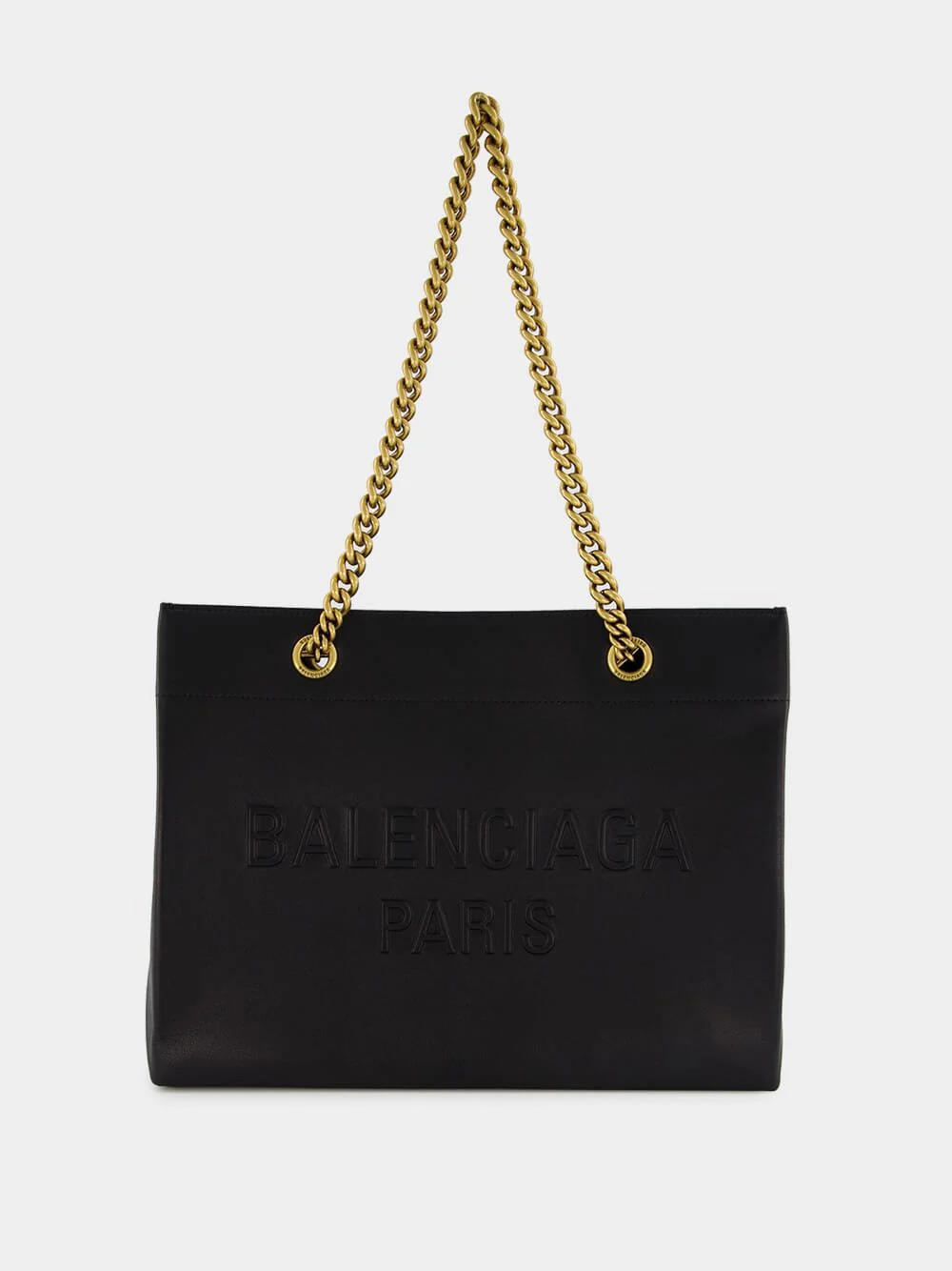 Duty Free Embossed Leather Tote Bag