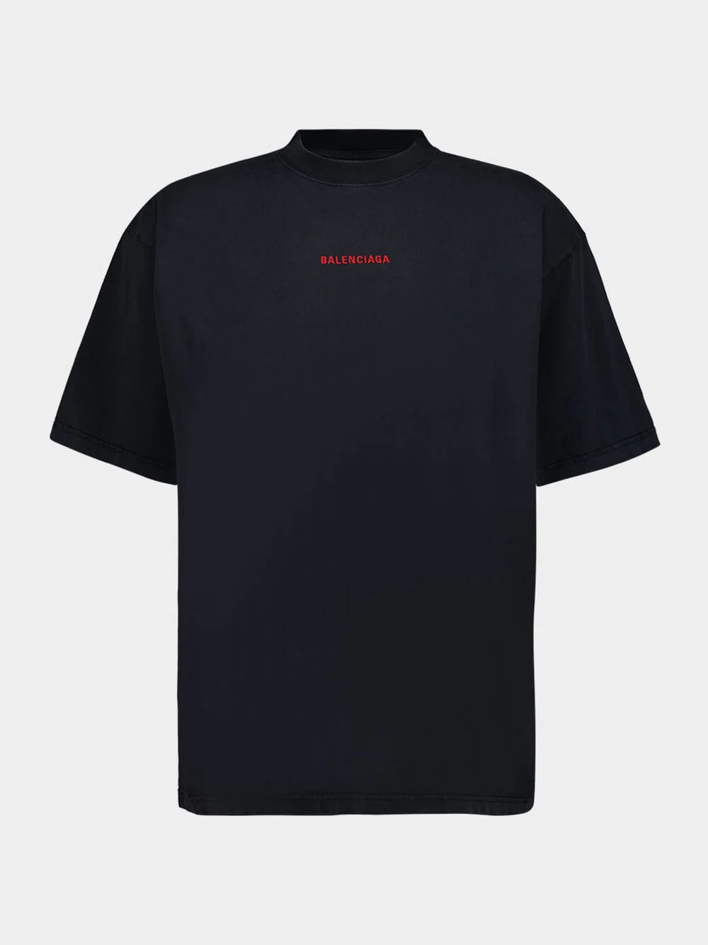 Faded Black Cotton Back T-Shirt