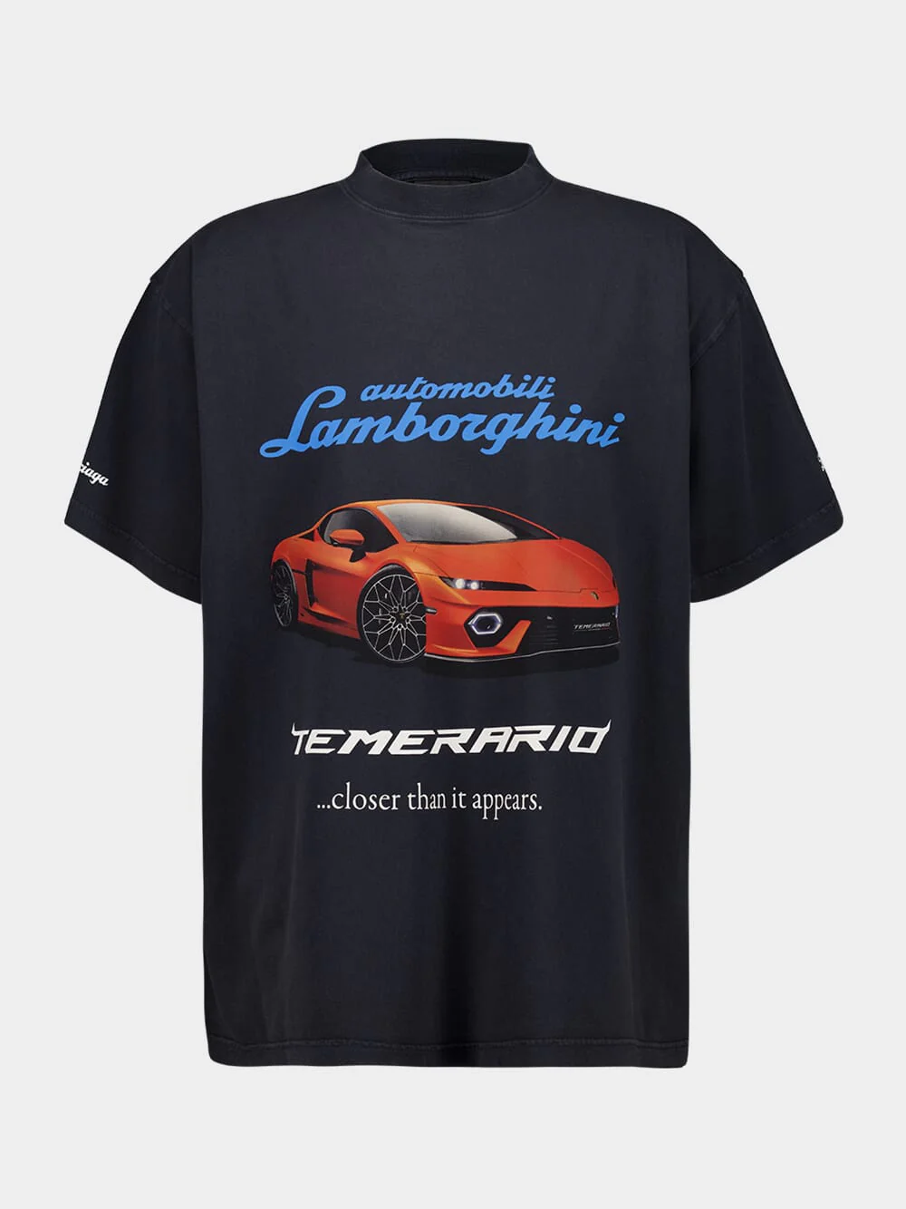 Faded Black Lamborghini Graphic T-Shirt
