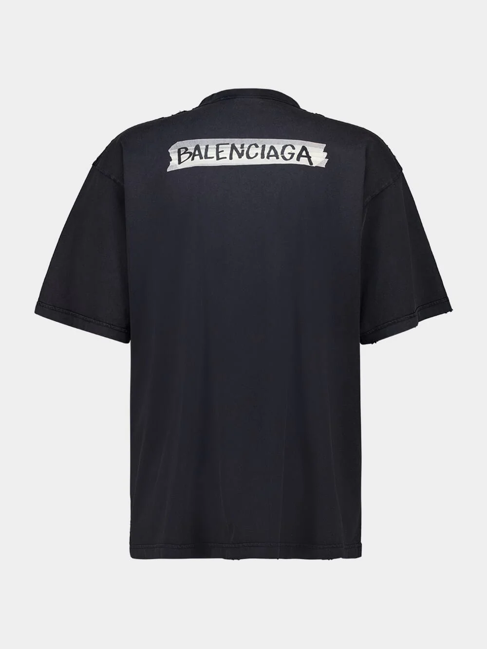 Faded Black Masking Tape T-Shirt - Image 2
