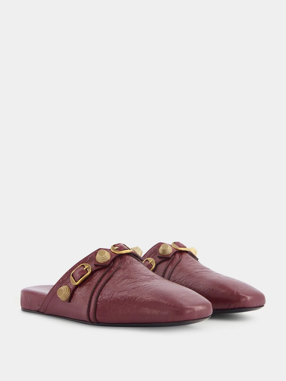 Flat Leather Mules - Image 3
