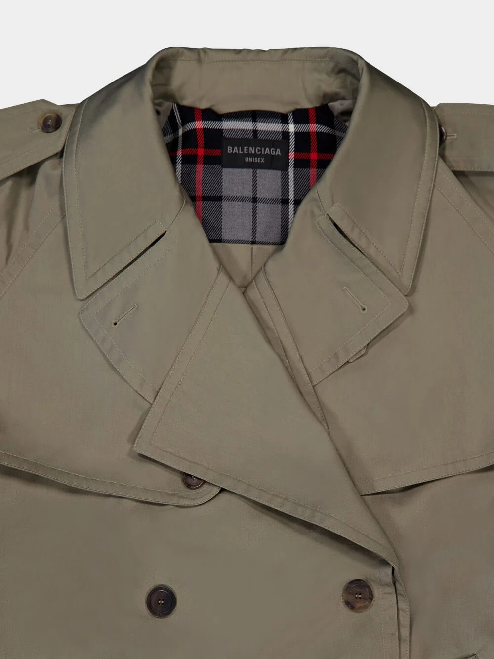 Folded Oversized Belted Cotton-Twill Trench Coat - Image 4