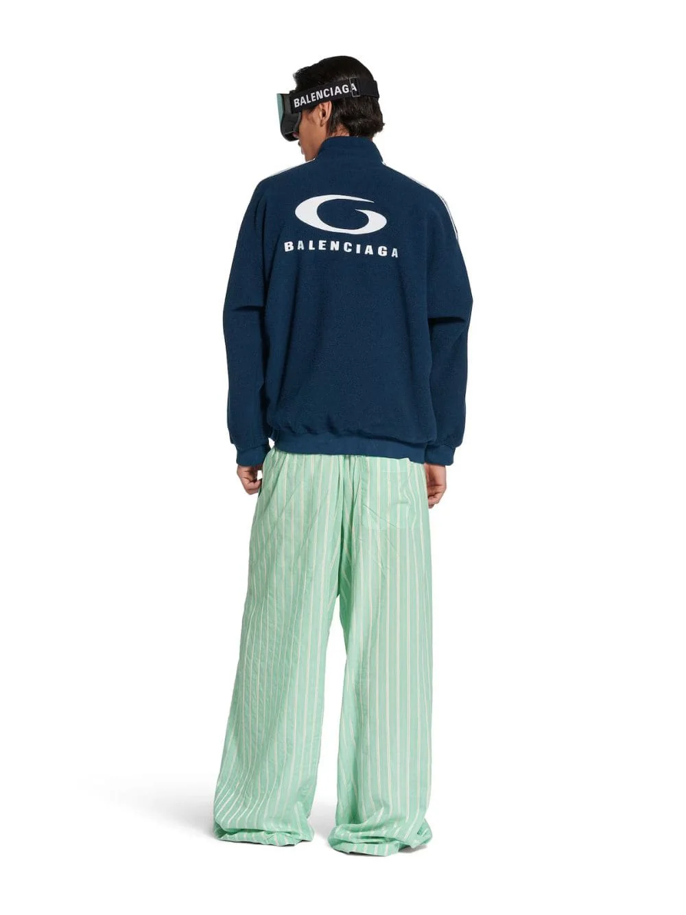 Green Striped Pyjama Trousers - Image 4