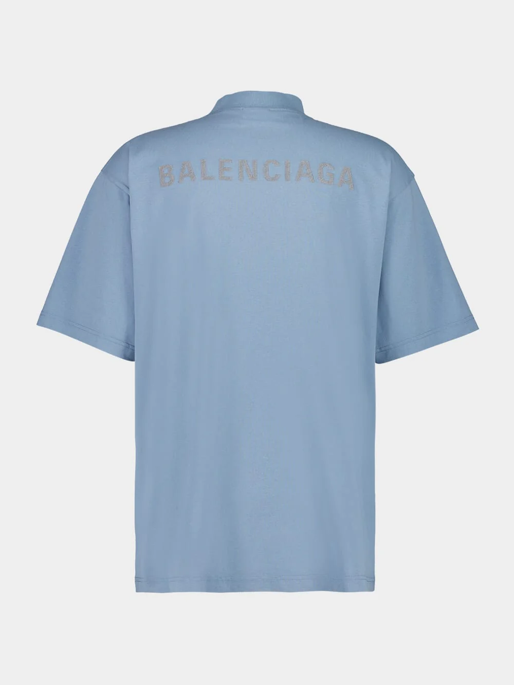 Grey Blue Reflective Back Logo T-Shirt - Image 2