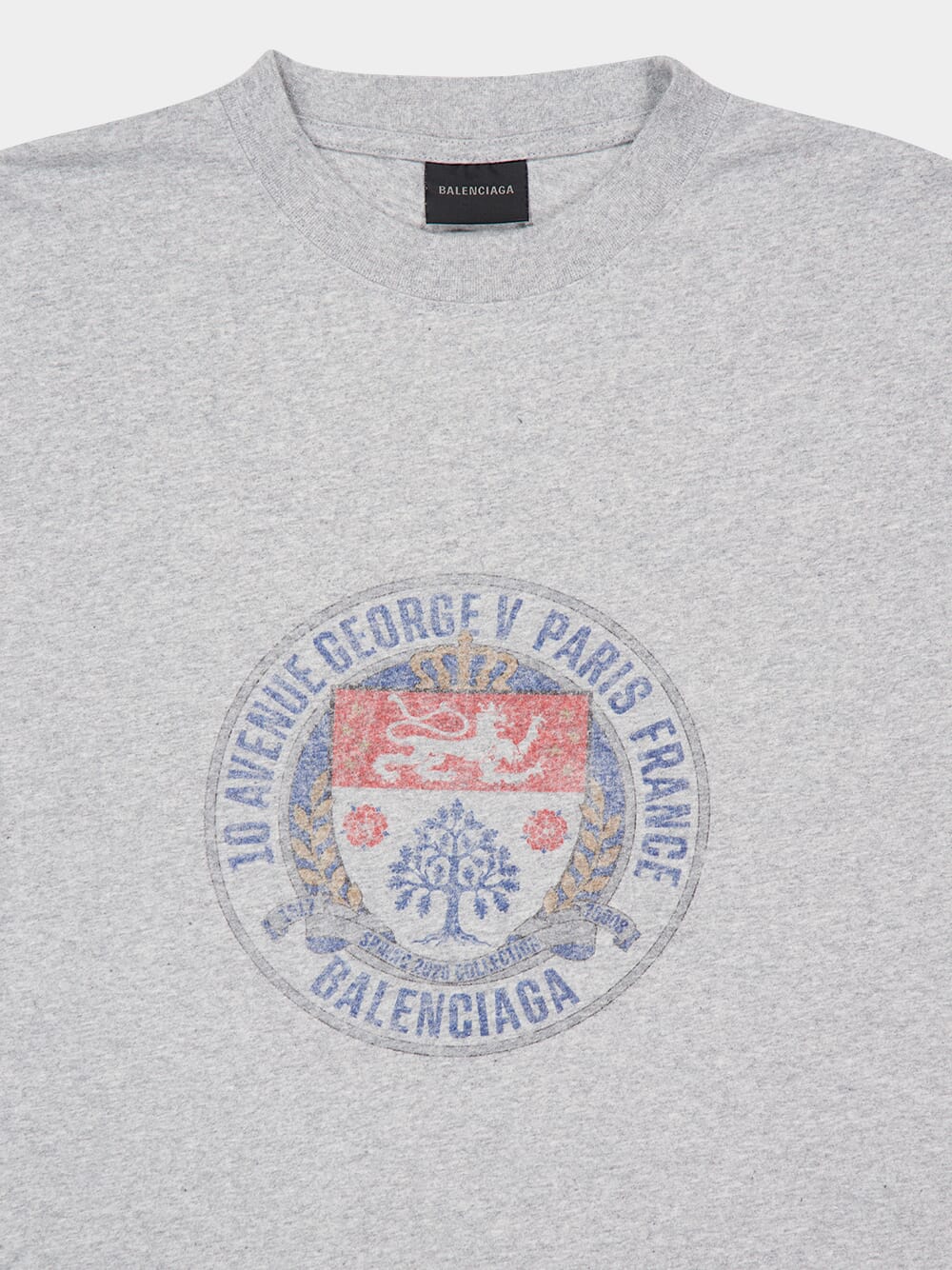 Grey Standard Fit Cotton T-Shirt - Image 3