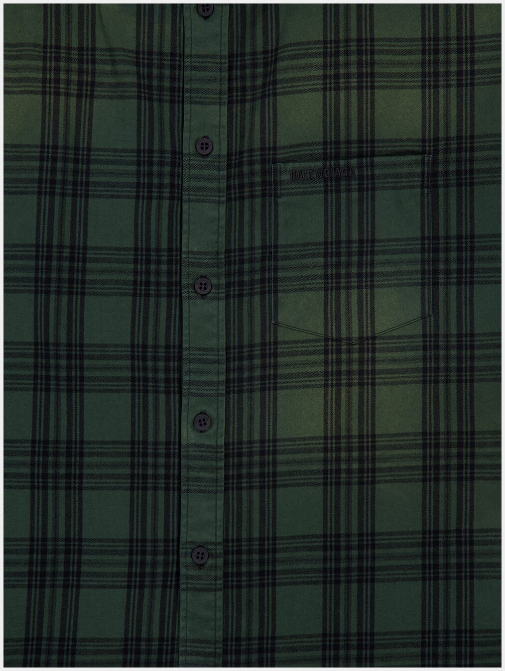 Hooded Check-Print Oversized Shirt - Image 6