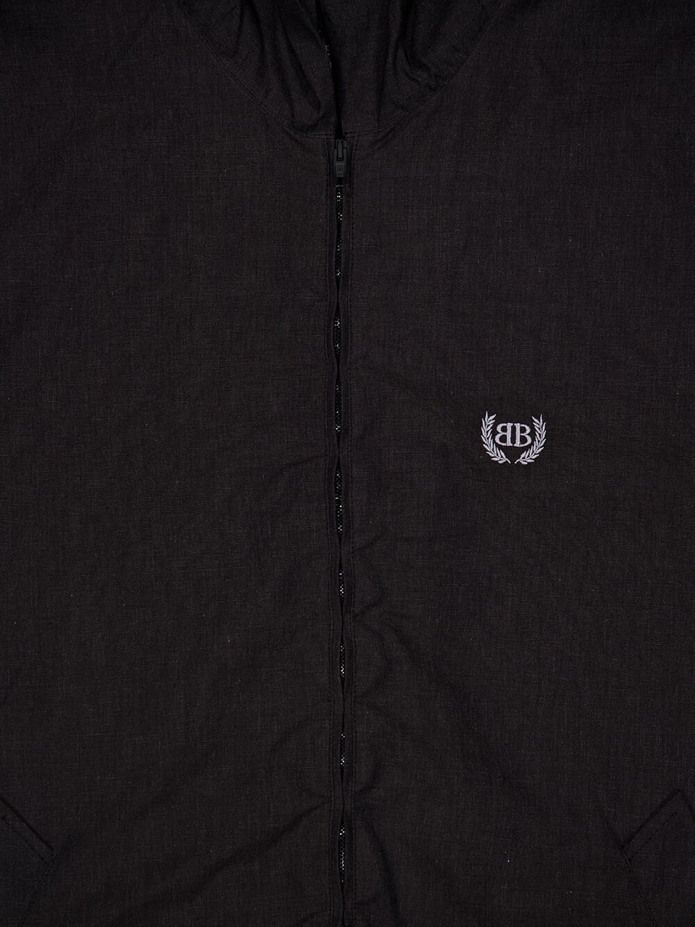 Hooded Zip-up Jacket in Black - Image 3