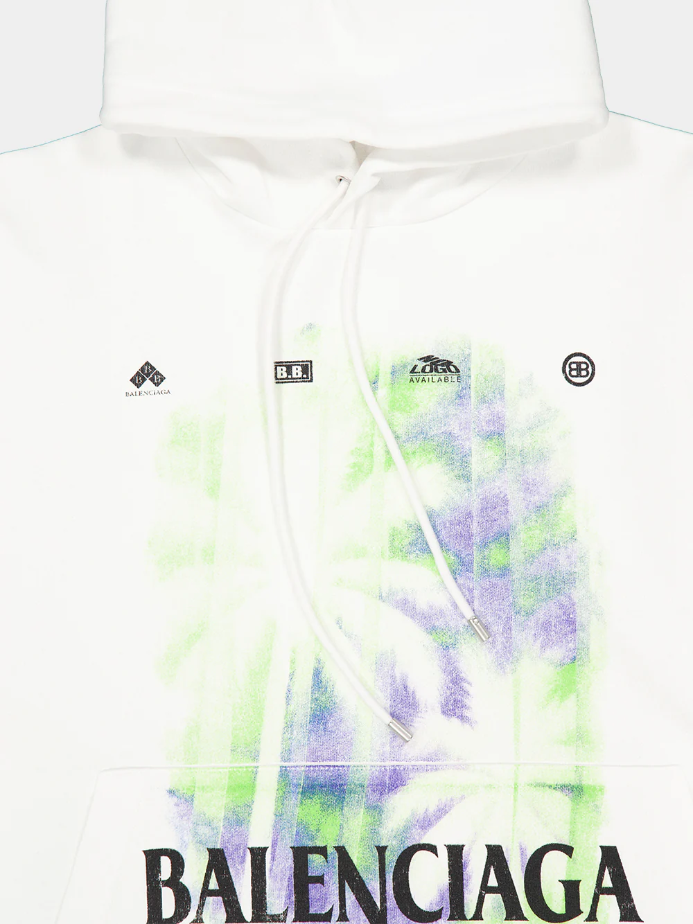 White Oversized The Window Medium Hooded Sweatshirt - Image 3