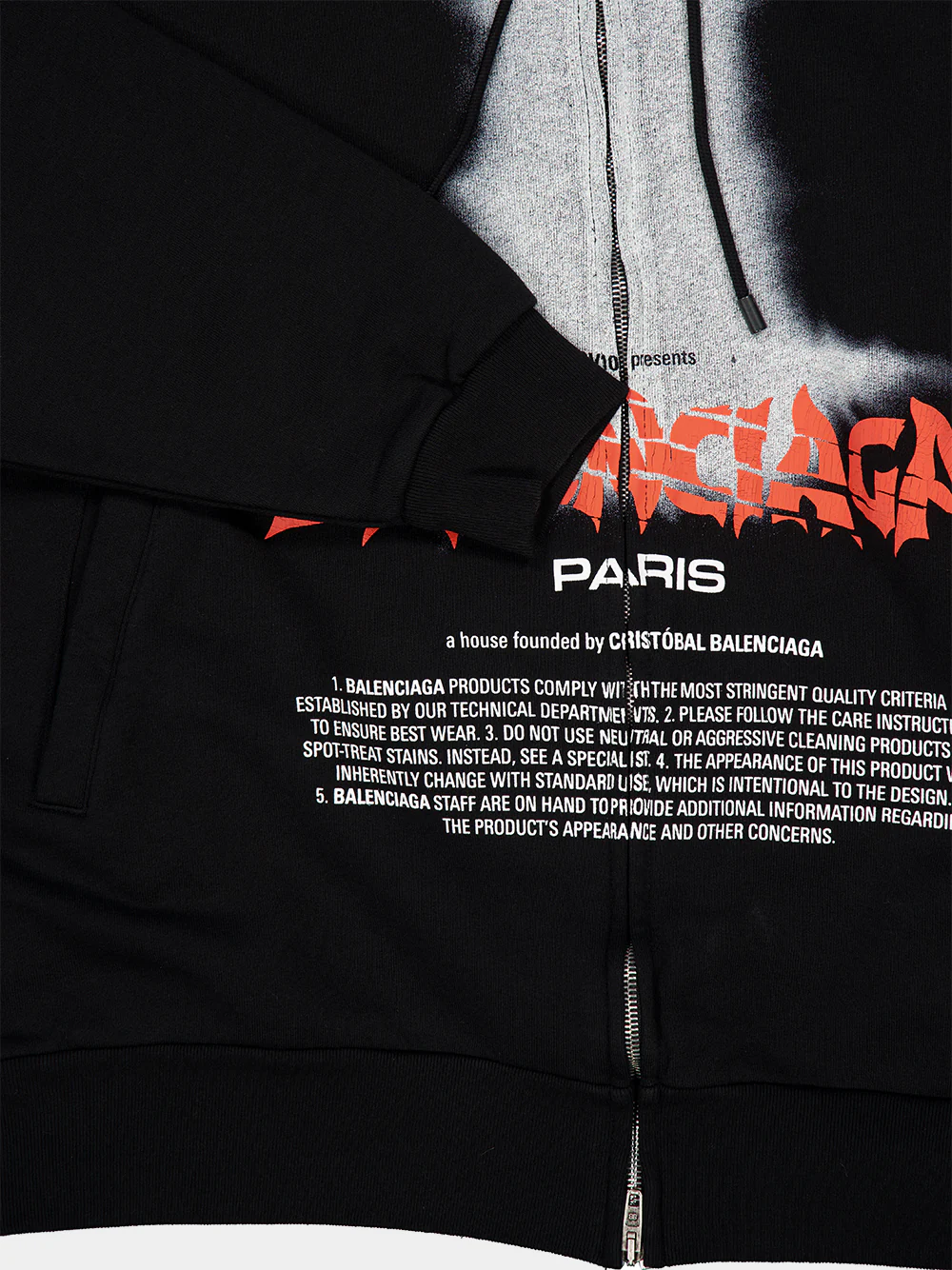 Black The Door Zip-Up Hooded Sweatshirt - Image 6
