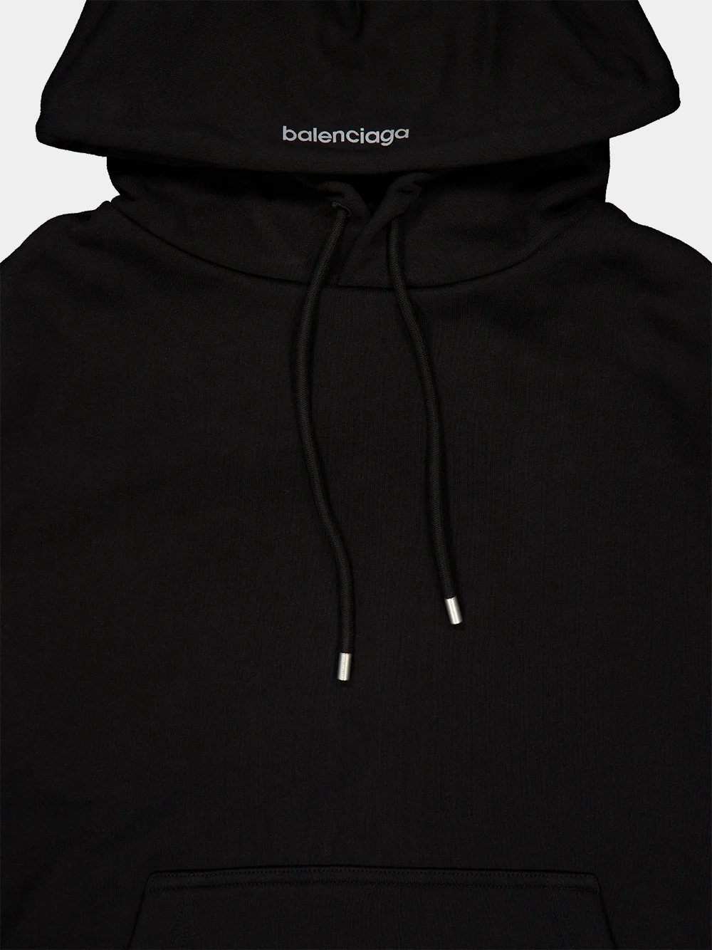 Black Sleeveless Hooded Sweatshirt - Image 3