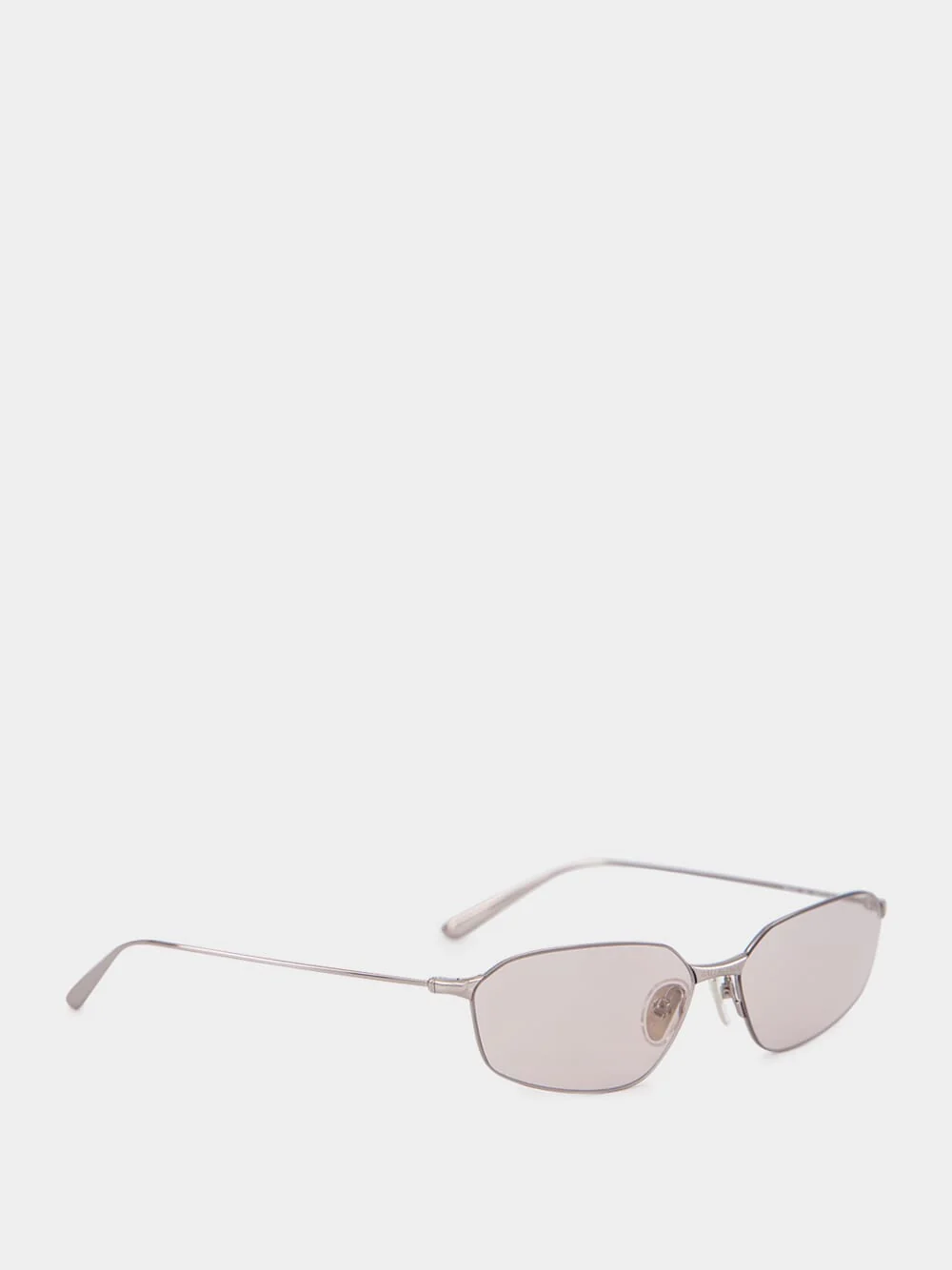 Invisible 2.0 Oval Sunglasses in Light Silver - Image 3