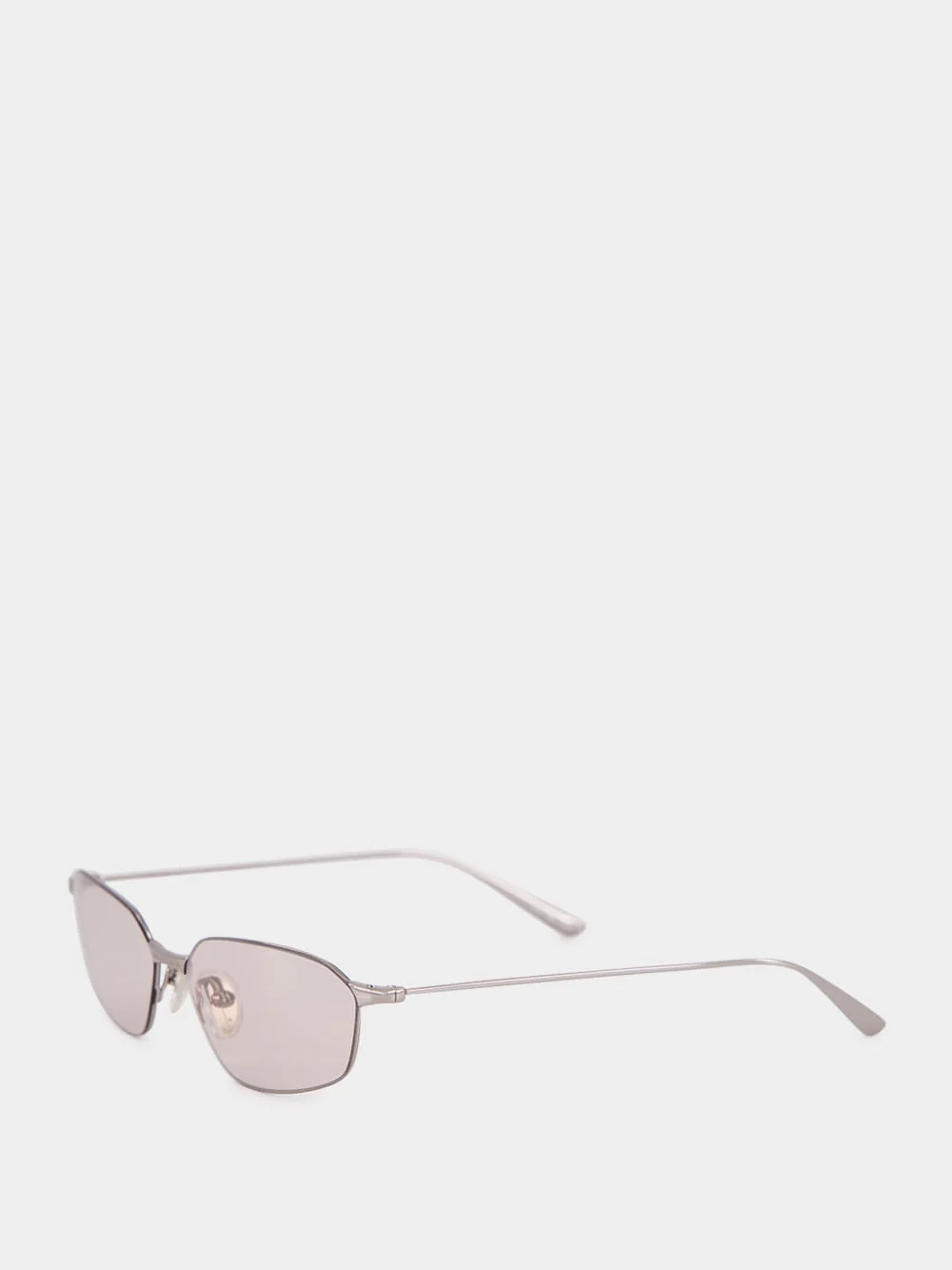 Invisible 2.0 Oval Sunglasses in Light Silver - Image 4
