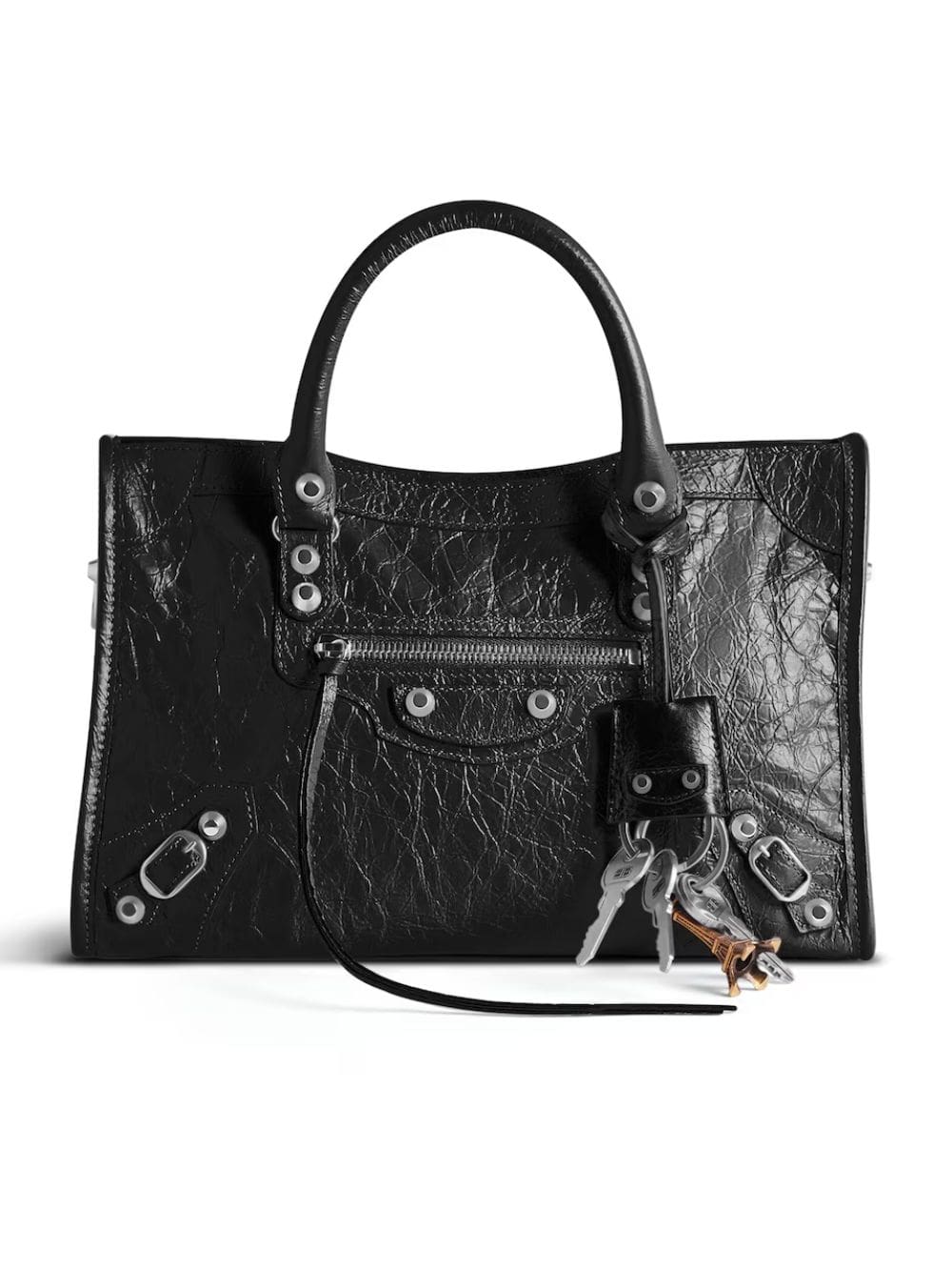 Black Le City Charm Eiffel in Arena Lambskin - Image 2