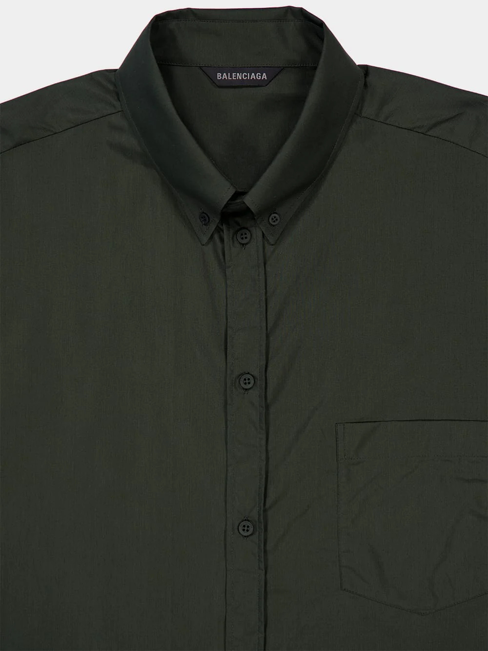 Khaki Green Logo Print Long Sleeve Shirt - Image 8