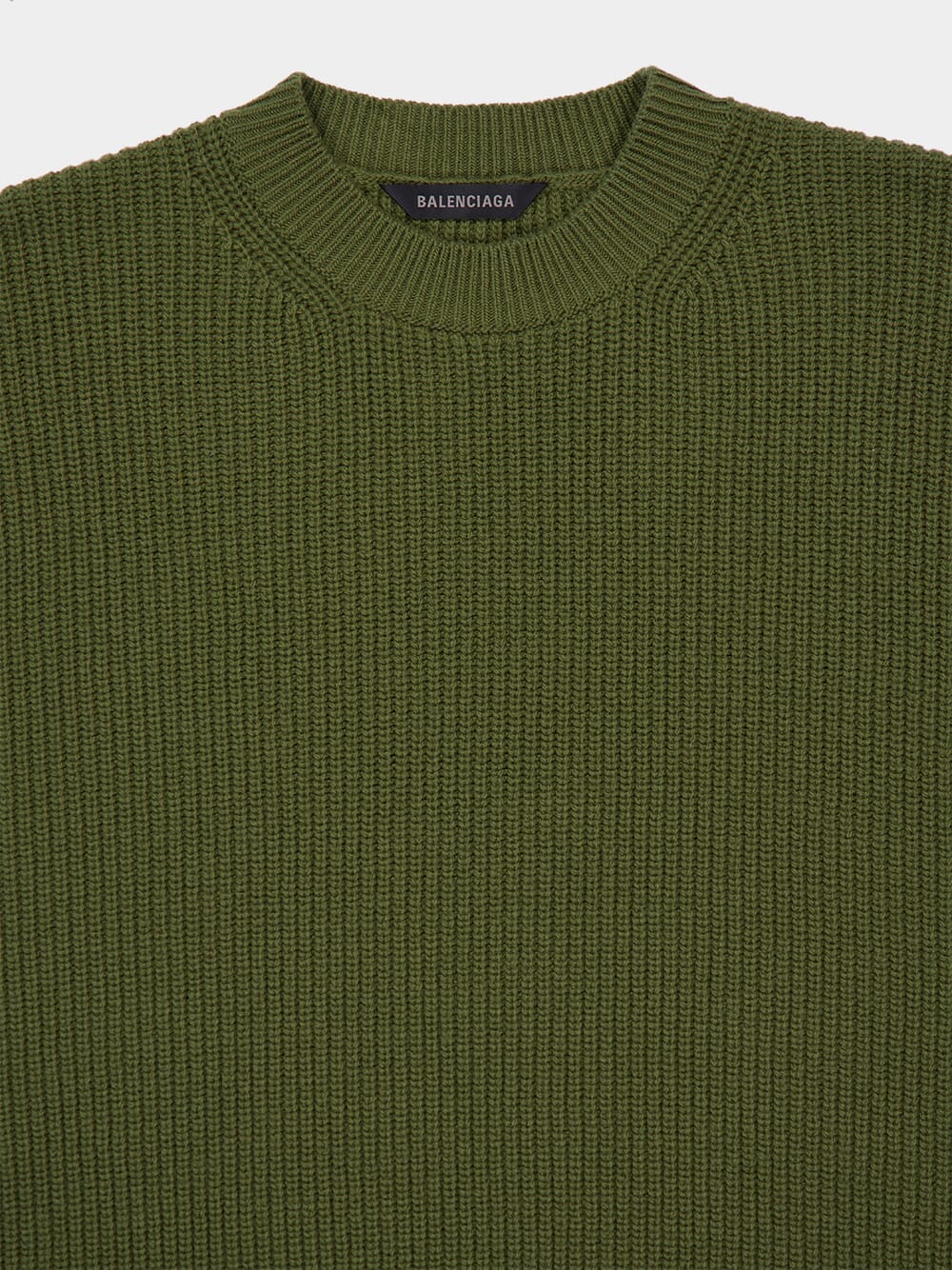 Khaki Green Wool Sweater - Image 3